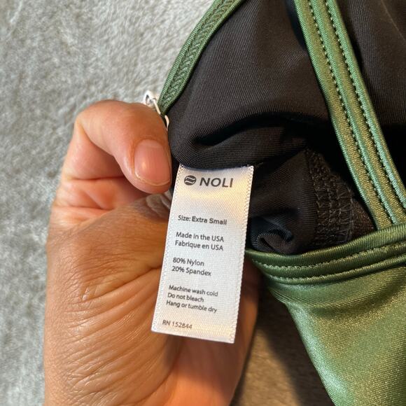 Noli Shop Liquid Jolie‎ Bra Hunter Green Gloss - XS - New - Picture 2 of 4